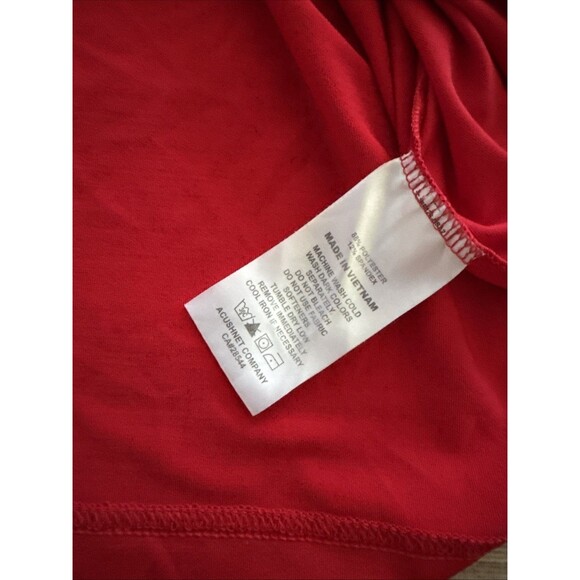 Footjoy Mens Golf Polo Shirt Large Red Striped White And Navy Short Sleeve FJ - Picture 6 of 8